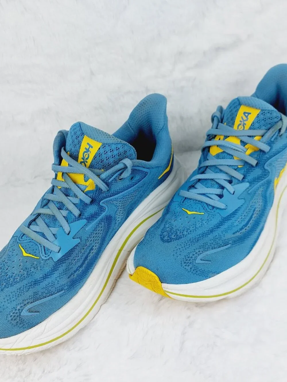 Hoka One One Men's Alipne Blue Foggy Night Clifton 10 Running Shoes Size 9D